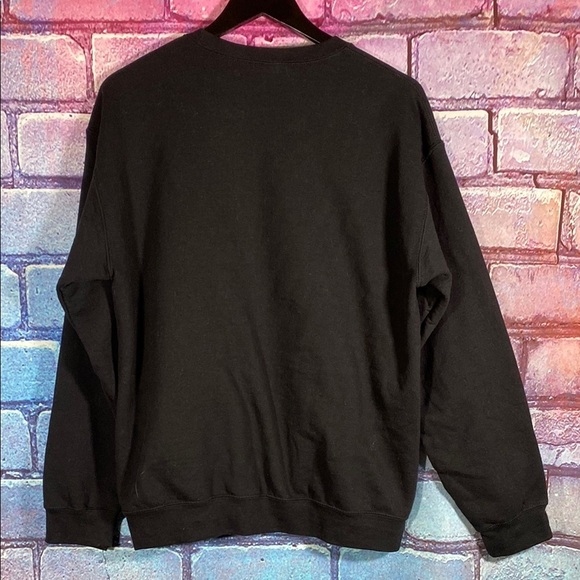 Gildan Black Heavy Blend Sweatshirt “Vibrant.” Graphic Crewneck Pullover M - Picture 4 of 7